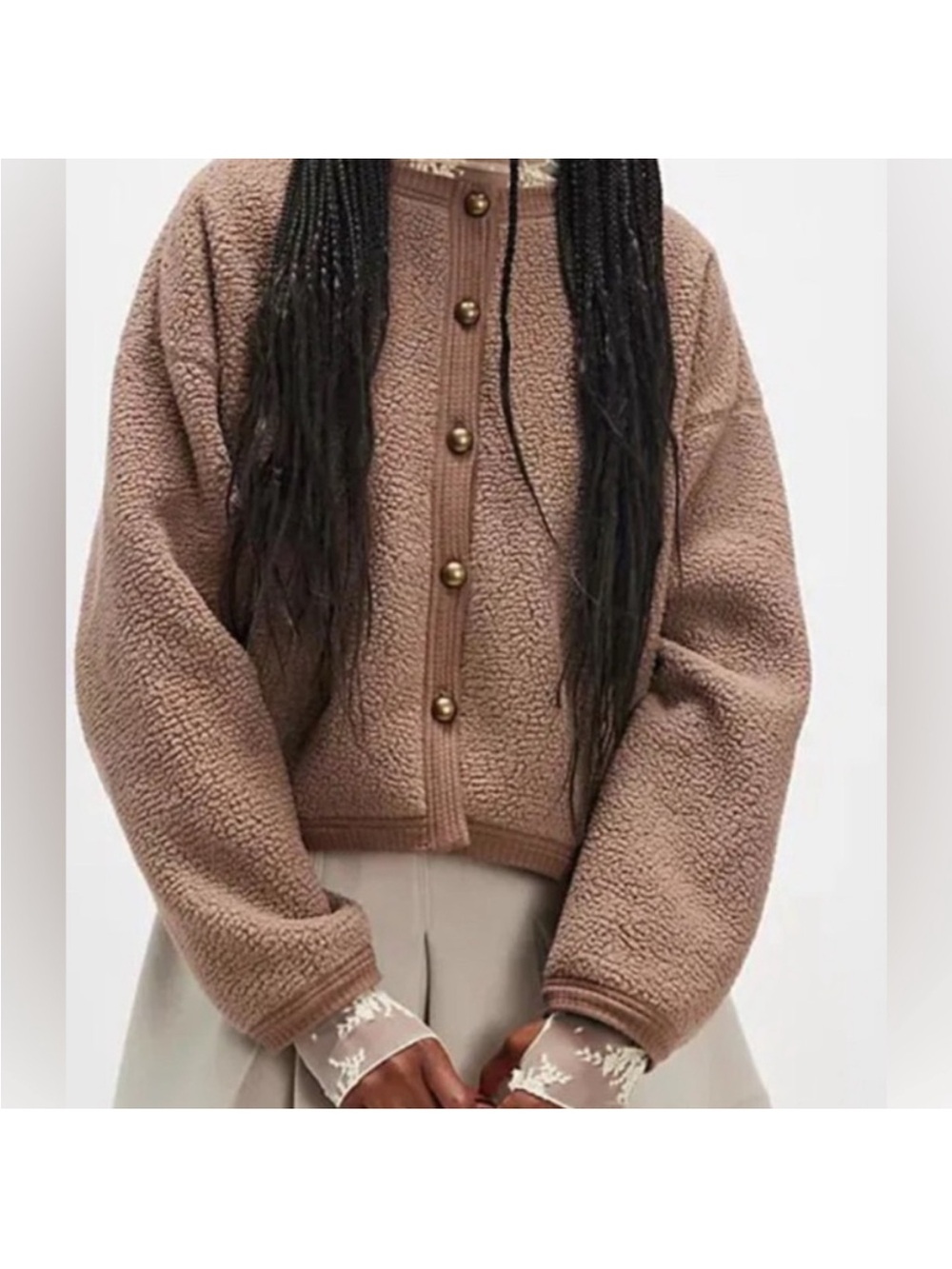 Free People Hug Me Sherpa Cardigan
